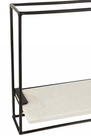 Étagère murale design PEVA métal noir 1 étagère largeur 35 cm
